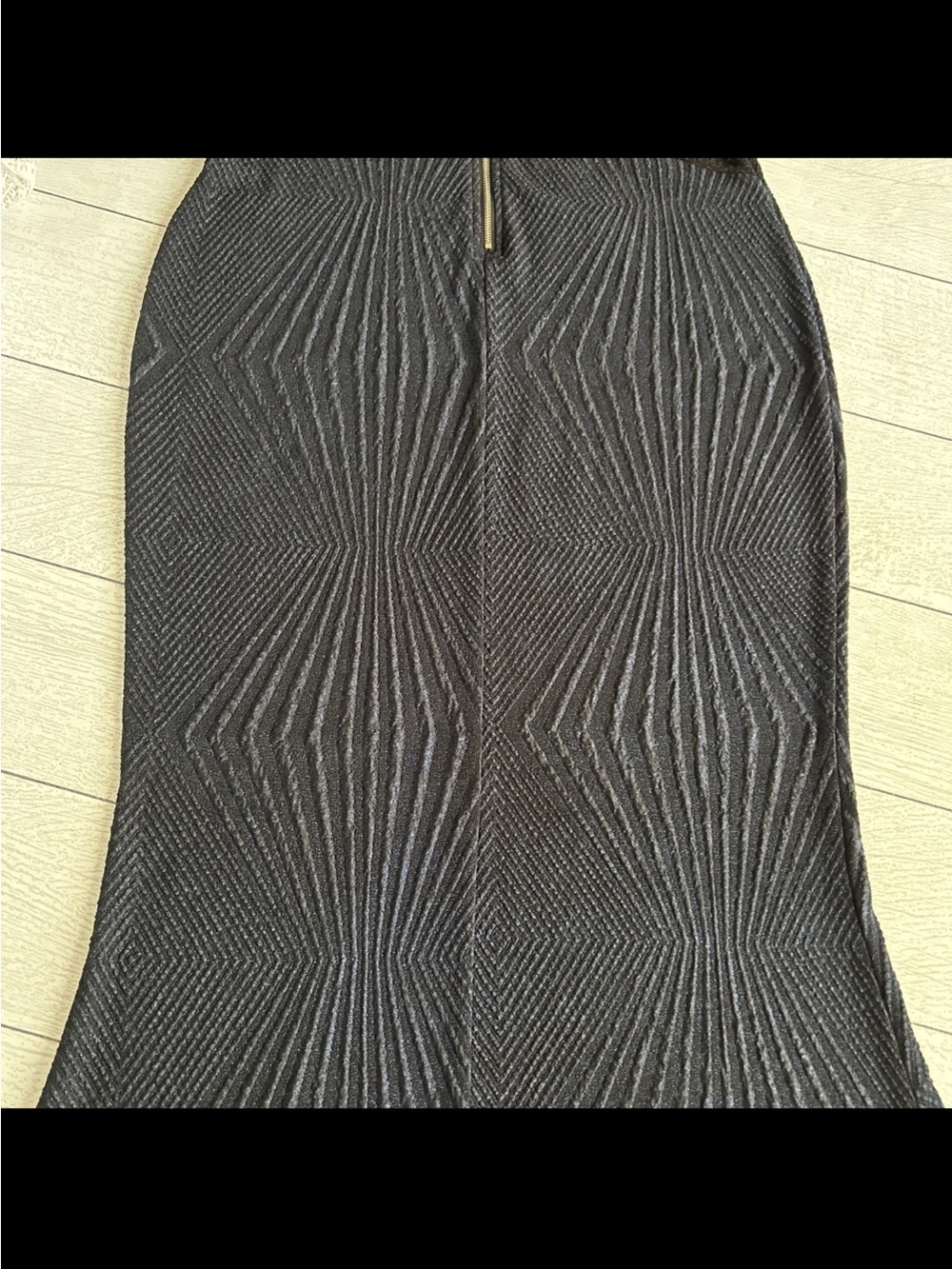 Kayla By Tally Taylor Dress M Long Stretchy Knit Geometric Mod glam EUC - Picture 10 of 11
